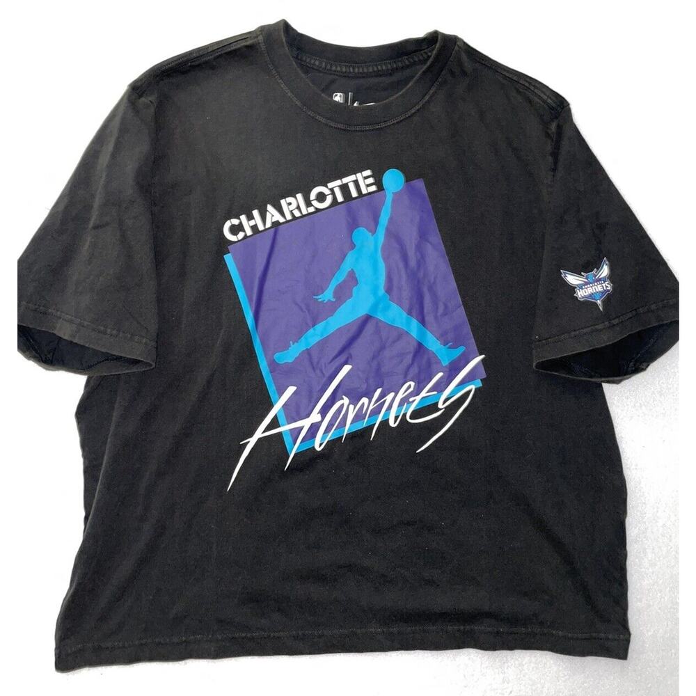 Team Issued Charlotte Hornets Nike Air Jordan Short Sleeve Practice Shirt Mens L